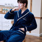 Autumn Winter Pajamas for Women Men Couple Nightgown Thick Velvet Flannel Bathrobe Coral Fleece Long Sleeve Pyjamas Casual Loose Homewear Sleepwear