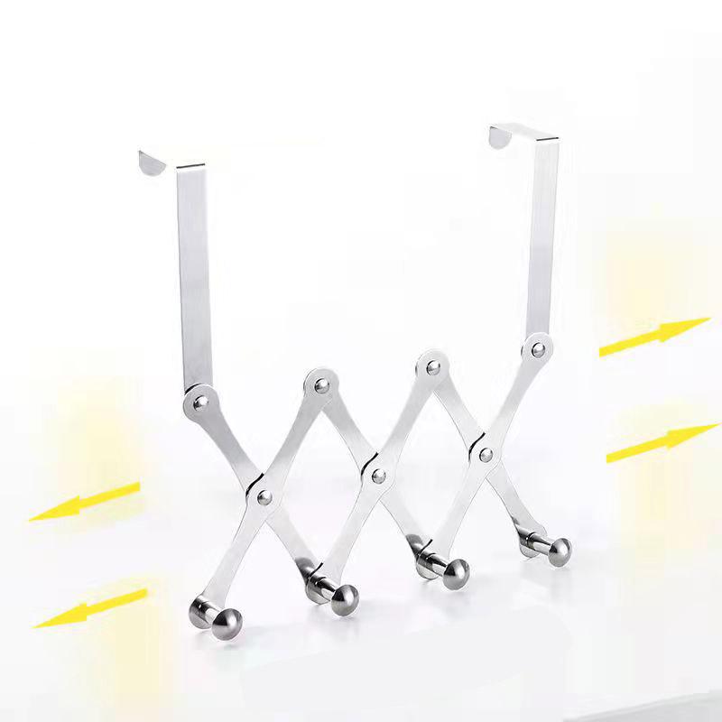 4-6 Hooks Flexible Back Door Hanger Rack Bathroom Kitchen Organizer Hooks Home Storage Rack Holder
