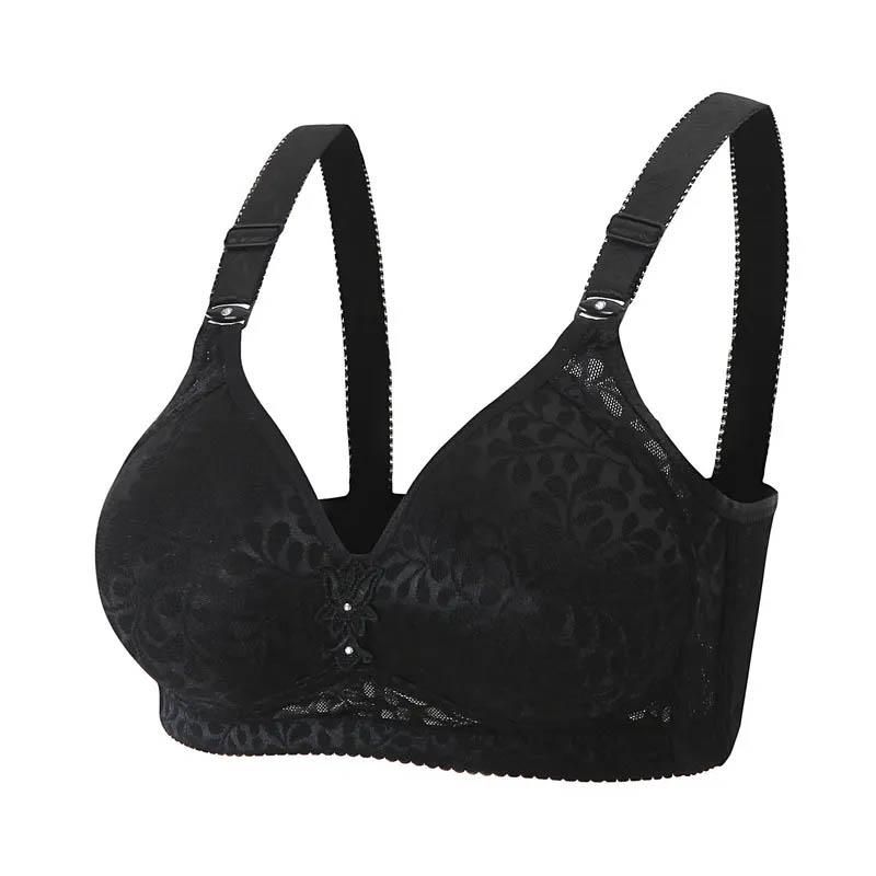 Ladies Three-breasted Plus Size Underwear Without Steel Ring Light and Breathable Cotton Thin Section Push Up Bra