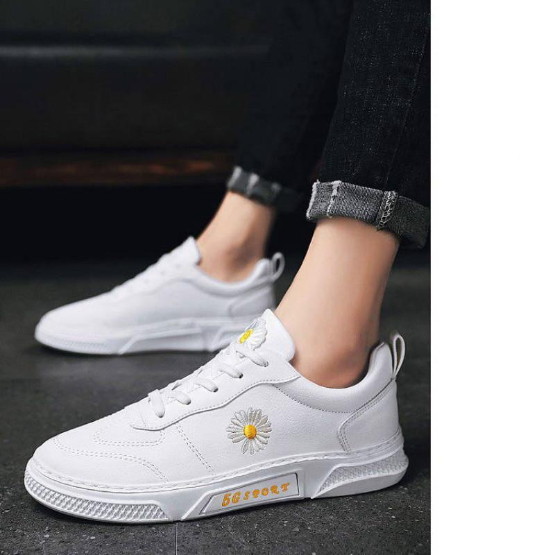 Little Daisy Men's Shoes Korean Trendy White Shoes Men's Casual Board Shoes Wild Student White Shoes