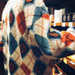 Vintage Harajuku Style Embroidery Christmas Sweater Men Women Fuzzy Thick Pullover Sweater Couple Loose Knit Sweater Unisex Autumn Winter