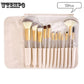 24 Pcs/lot Bamboo Pole Makeup Brushes Suit Bamboo Pole with Sack  Bamboo Handle Makeup Brush