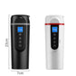 2 Pcs LCD Display Car Electric Heating Cup Stainless Steel Water Cup Temperature Control Kettle