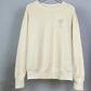 Embroidered Love Solid Color Round Neck Sweater for Men and Women The Same Loose Long-sleeved Pullover Sweatershirts for Lovers