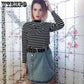 Denim Skirt with Belt Solid Color button High Waist Pocket Student Short Cowboy Skirt Knee Length A-line Skirts
