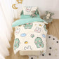 Children's Bed Three-piece Soft Skin-friendly Pillowcase Quilt Cover Sheet Milk Velvet Warm Bed Set Baby Bedding