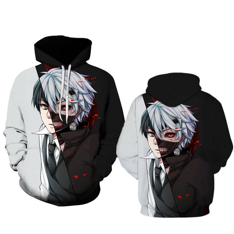 Hoodies Men's & Women's Tokyo Ghoul 3D Hoodies Printed Fashion Hooded Sweatshirt Men Women Sportwear
