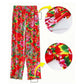 S-XXXXL Women's Spring Wide Leg Pants Summer Plus Size Printed Long Pants Autumn Elastic Waist Loose Trousers