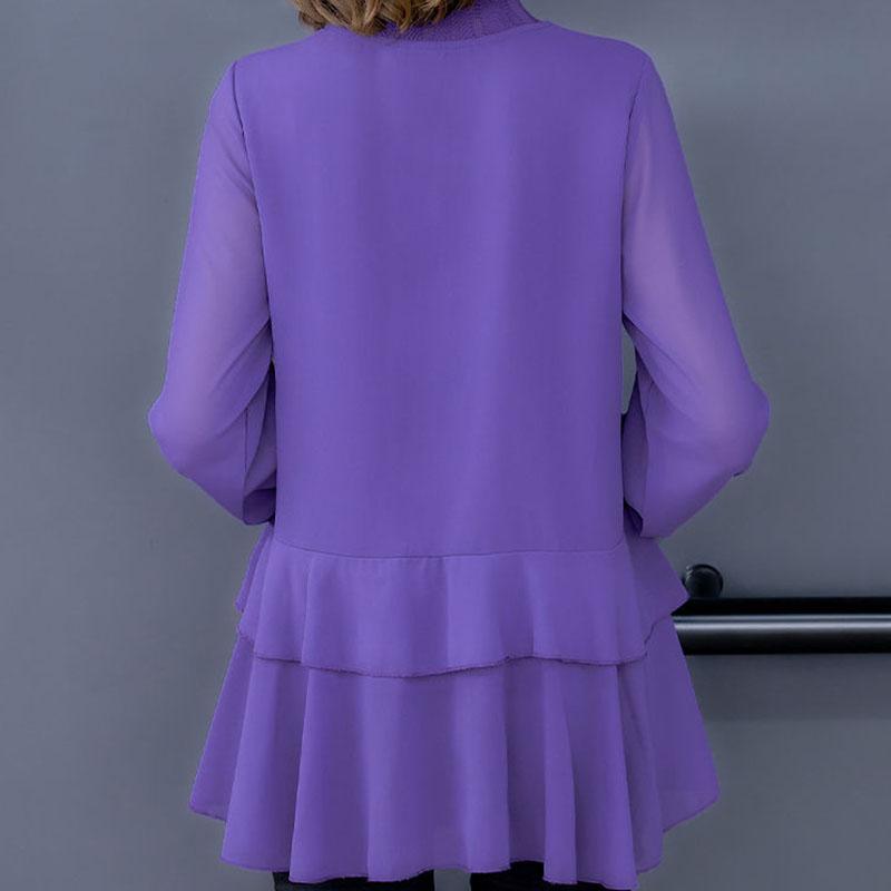 Spring Fall Sexy Women See Through Blouse Black Perspective Top Fashion Long Sleeve Transparent Sheer TShirt Pullover