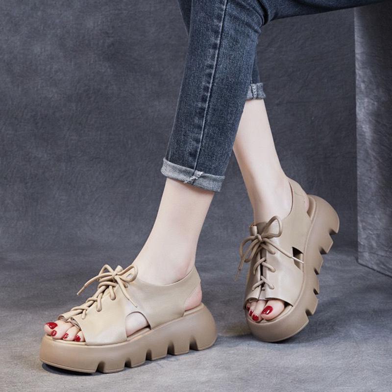 All-match Sandals Summer Sandals Female Fish Mouth Shoes Thick-soled Roman Shoes Trifle Sandals, Women Shoes