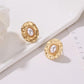 Earrings, Temperament Round Twisted Pearl Stud Earrings, Simple Versatile Earrings