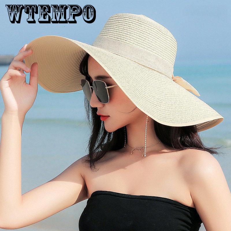 Sun hat sun hat foldable casual beach hat big hat hat female trend straw hat simple wild fashion