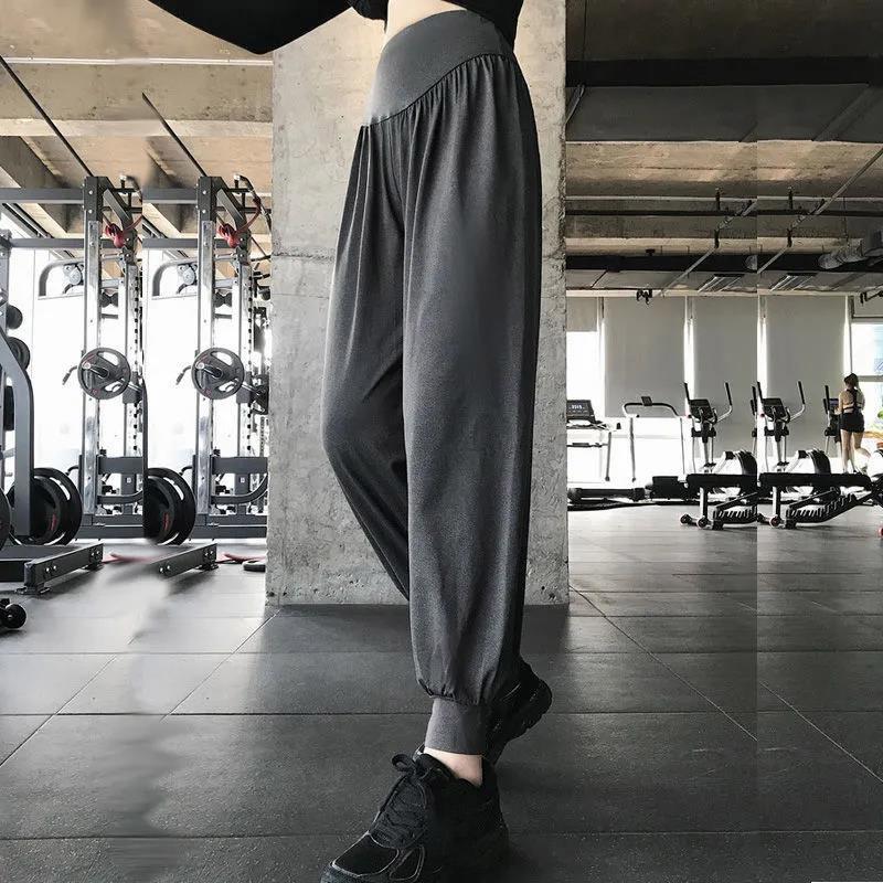 Sweatpants Women's Loose Trousers with Tied Feet Running Fitness Pants Quick-drying High-waist Yoga Pants