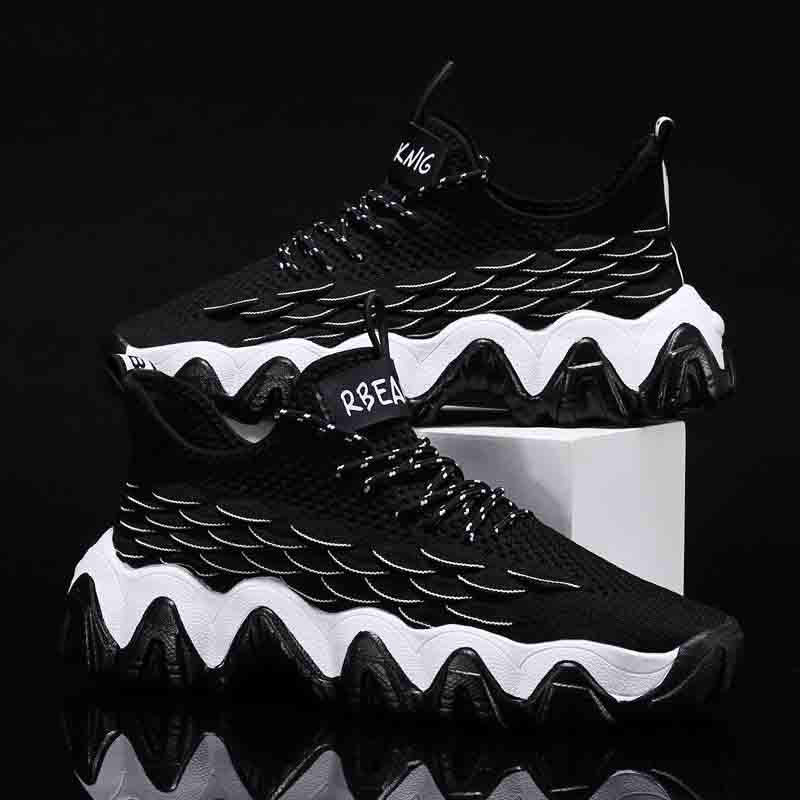 Plus Size 39-44 Fashion Summer Men Sneakers Low-top Mesh Running Basketball Shoes Outdoor Non-slip Shockproof Shoes