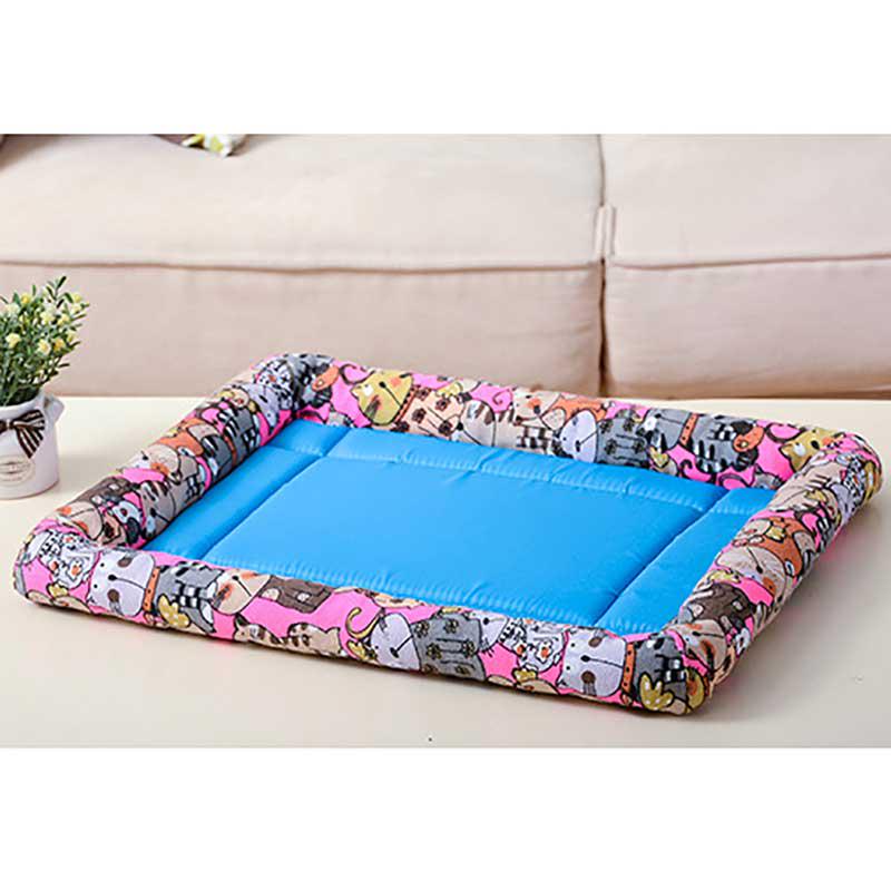 Fashion Print Flower Dog Sleeping Mat Waterproof Summer Cooling Pet Dog Bed Breathable Durabl