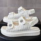 Summer Thick-soled Sandals Women's Outer Wear Flat Denim Velcro Sports Sandals