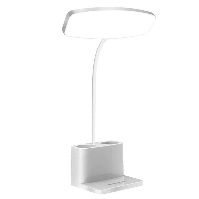 LED Desk Lamp Eye Protection Study Dormitory Desk Rechargeable Writing Homework Small Desk Lamp Bedroom Bedside Lamp with Pen Holder