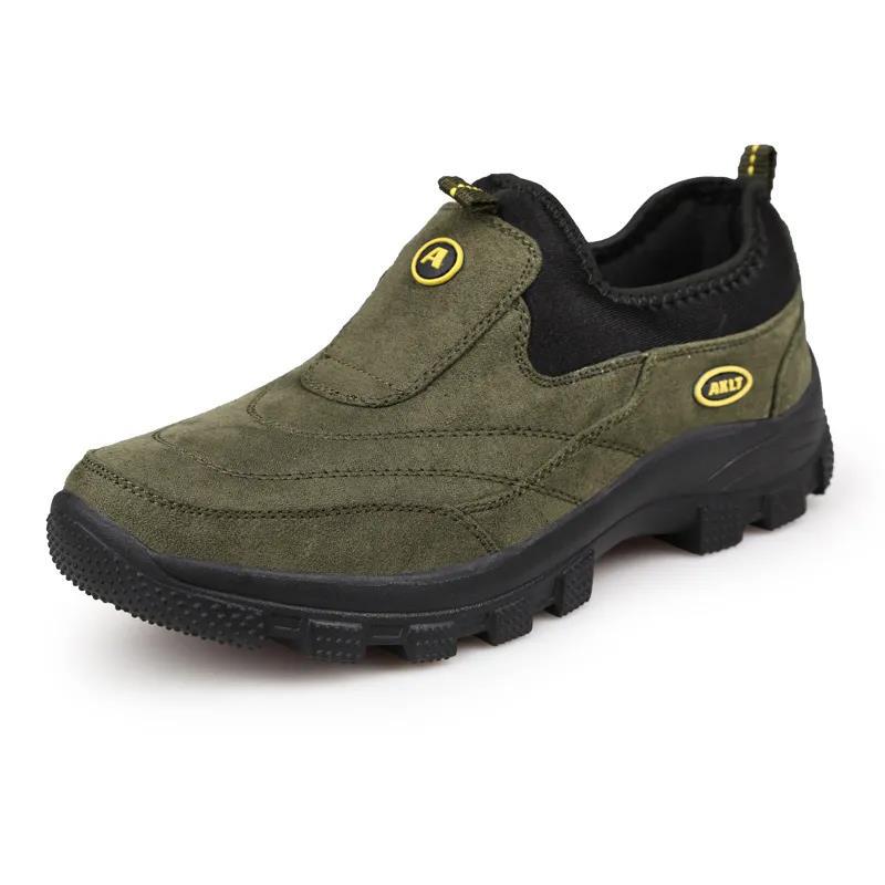 Mountaineering Men's Shoes Winter Plus Velvet Warm Outdoor Casual Leather Shoes Leather Non-slip Wear-resistant Men's Sports Shoes