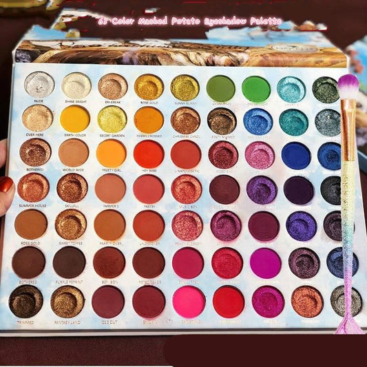 European and American eyeshadow plate 63 color makeup dedicated  beginner parity net red eyeshadow