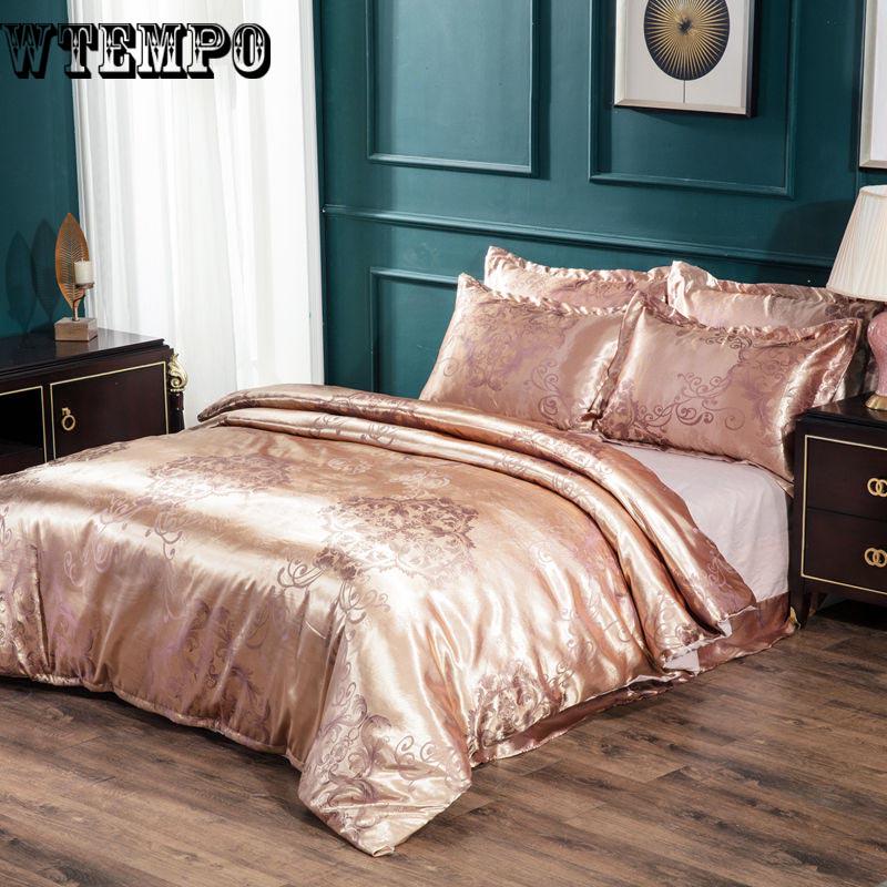 Embroidery Jacquard Bedding Set Cotton Stain Duvet Cover Set Bed Sheet Duvet Cover Pillowcase