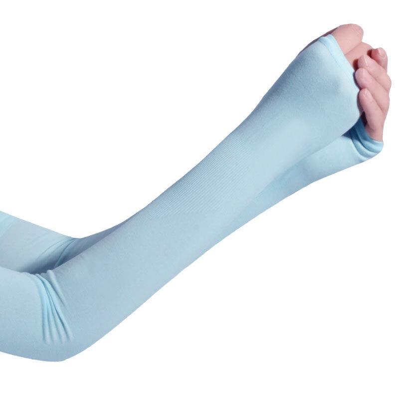 3 Pairs Women Long Gloves Ice Silk Sunscreen Arm Sleeves Sun UV Protection Arm Warmer Half Finger Sleeves