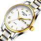 Classic Dress Watches Men Genuine Strap Automatic Mechanical Calendar Top Brand Luxury Wristwatch