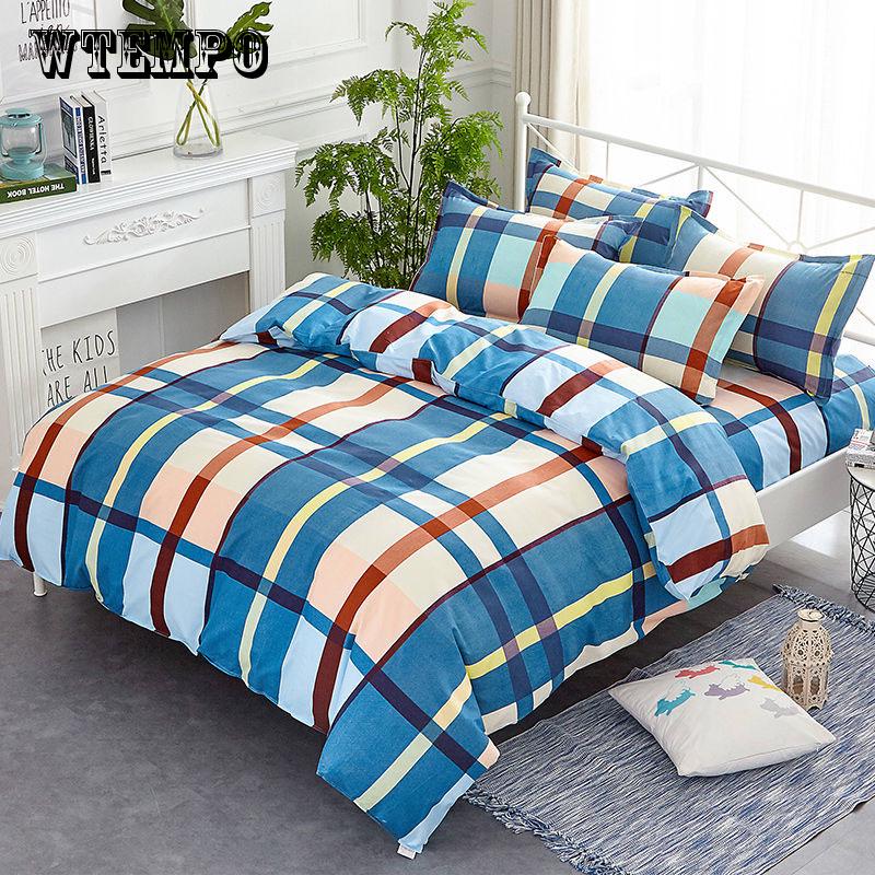 4pcs Quilt Cover Home Textile Bedding Soft Pillowcases Elegant  Queen Size Duvet Cover