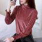 Women's Bottoming Shirt Long-sleeved Autumn Gold Velvet Small Shirt Autumn and Winter T-shirt Warm Jacket Temperament Inside