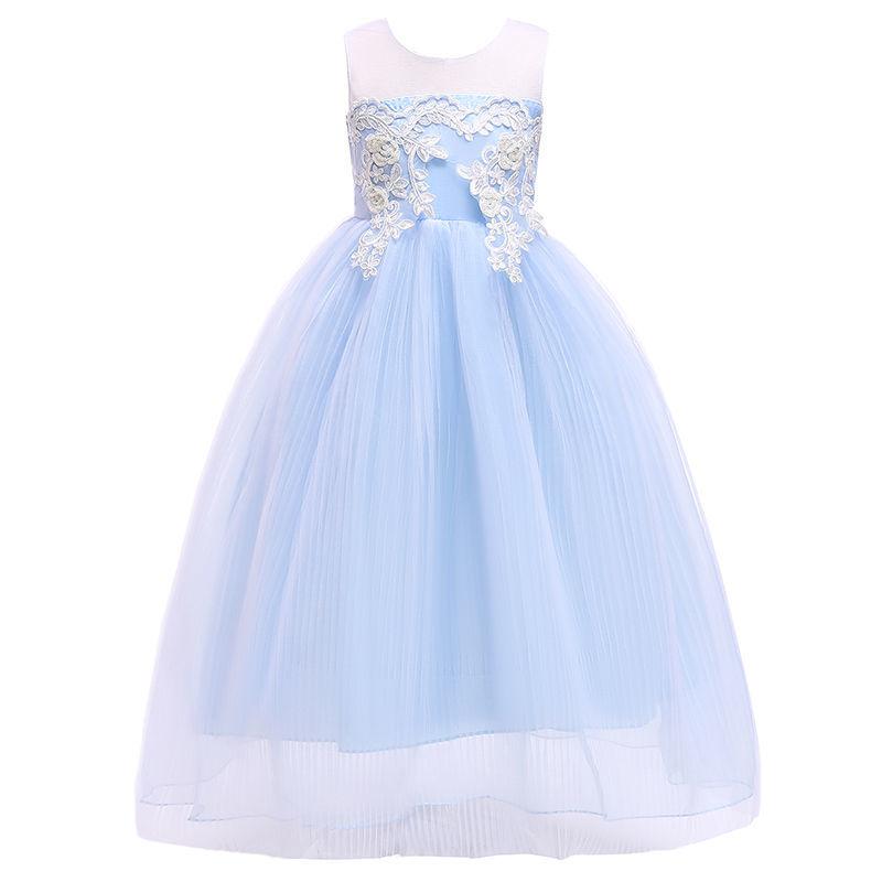Girls' Fluffy Dresses Christmas Evening Dresses, Children's Long Skirts, European and American Style Children's Skirts