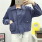 Autumn Jacket Women Classic Coat Short Bomber Solid Zip Up Jacket Coat Black Red for Ladies Tops