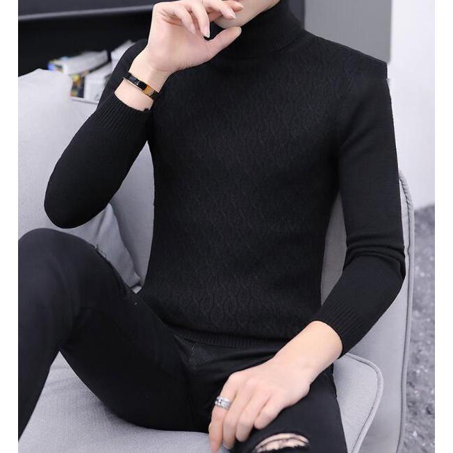 Sweater Men 2019 Casual Pullover Men Winter Turtleneck Sweater Knitted Brand Male Sweaters