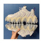 Fusion Jagger Claw Shoes Sequined Colorful Chunky Shoes Couple Thick Bottom Breathable Sneakers