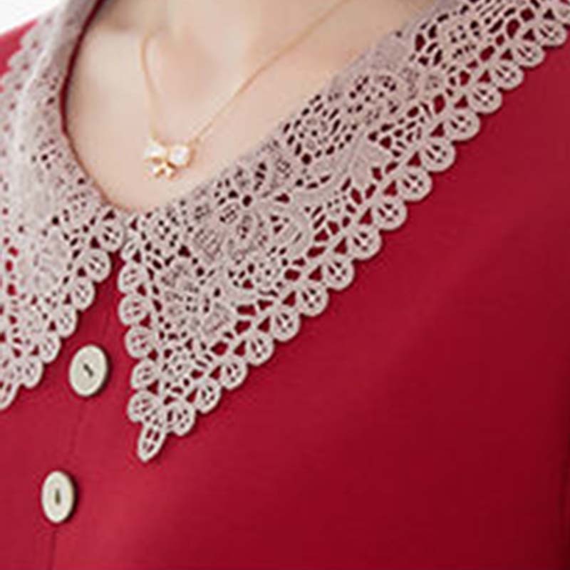 Spring and Autumn Long-sleeved T-shirt Loose Solid Color Top Casual Round Neck Bottoming Shirt