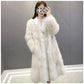 Korean Version of Thick Raccoon Fur Women's Coat Autumn and Winter Fashion Look Thin Woven Jacket
