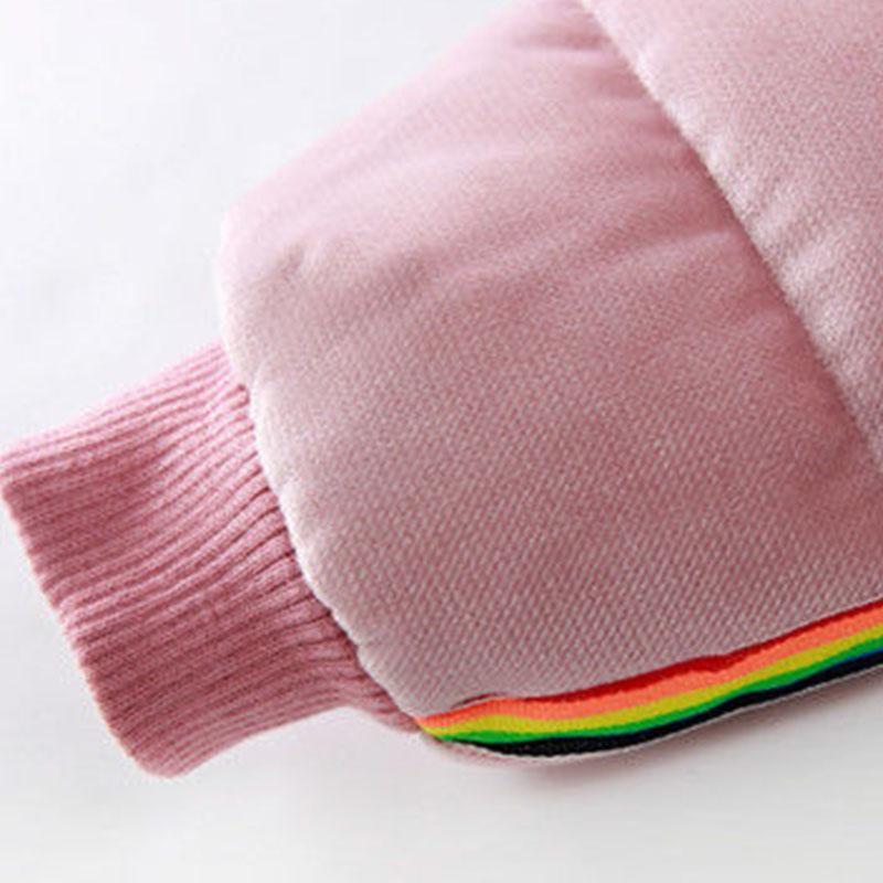 Children's Clothing Girls' Winter Clothing Mid-length Padded Coat Autumn Children's  Foreign Style Padded Coat Cotton Coat Cute