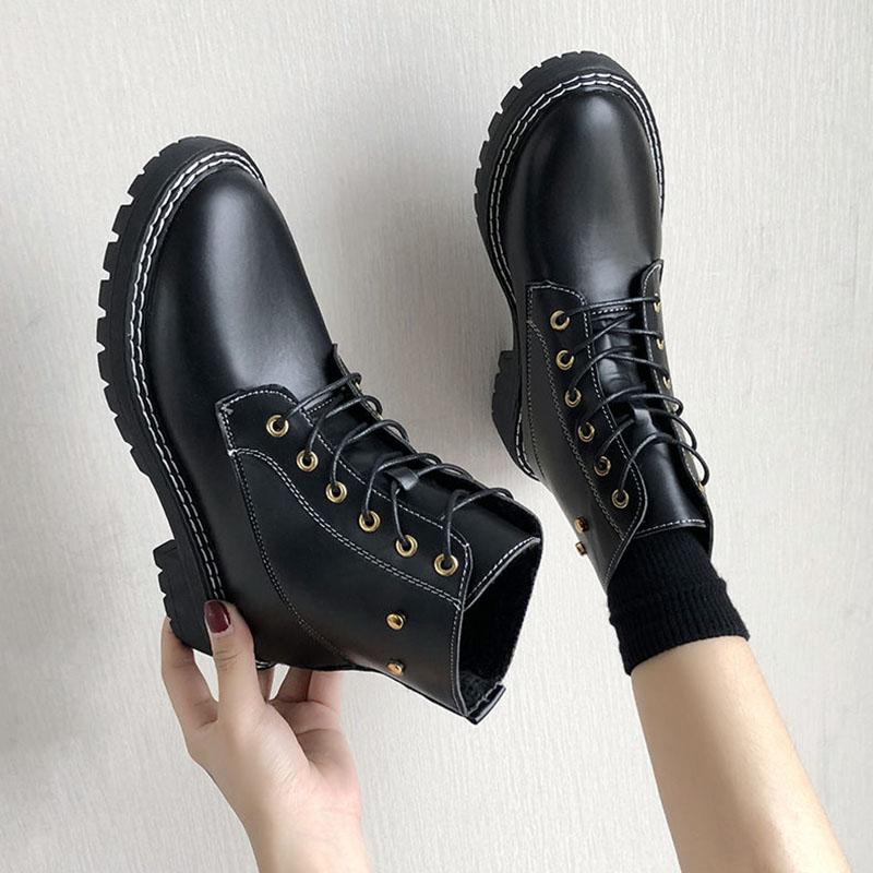Spring and Summer British Style Martin Boots Female Students Korean Version of All-match Female Flat Short Boots Bare Boots Single Boots