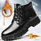 Winter Men's Genuine Leather Boots Wool Inner Thickening High-top Warm Ankle Boots  Business Leather Shoes Snow Boots
