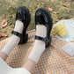 Korean Style All-match Retro British Style Leather Shoes Japanese Women's Small Leather Shoes Thick-soled Round-toe Thin Women's Shoes
