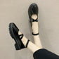 Small Leather Shoes Female British Retro Trifle Bottom Comfortable  Versatile Mary Jane Shoes High Quality