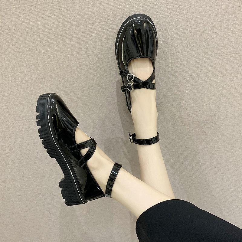 Small Leather Shoes Female British Retro Trifle Bottom Comfortable  Versatile Mary Jane Shoes High Quality