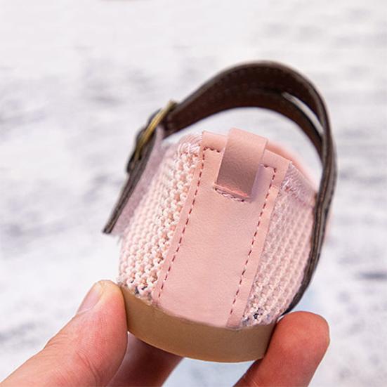 Children's Princess Shoes Girl's Breathable Hollow Mesh Sandals Kid's Large Size Soft Bottom Toddler Shoes