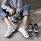 Women Casual Shoes Leather Mesh Platform Shoes Women Sneakers Ladies Dad Chunky Shoes Chaussure