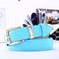Fashion Men Women Buckle-Free Elastic Belt Leather Waistband for Jeans Pants