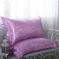 Summer Double Ice Silk Pillowcase Satin Jacquard Ice-cool Skin-friendly Pair of Pillowcases