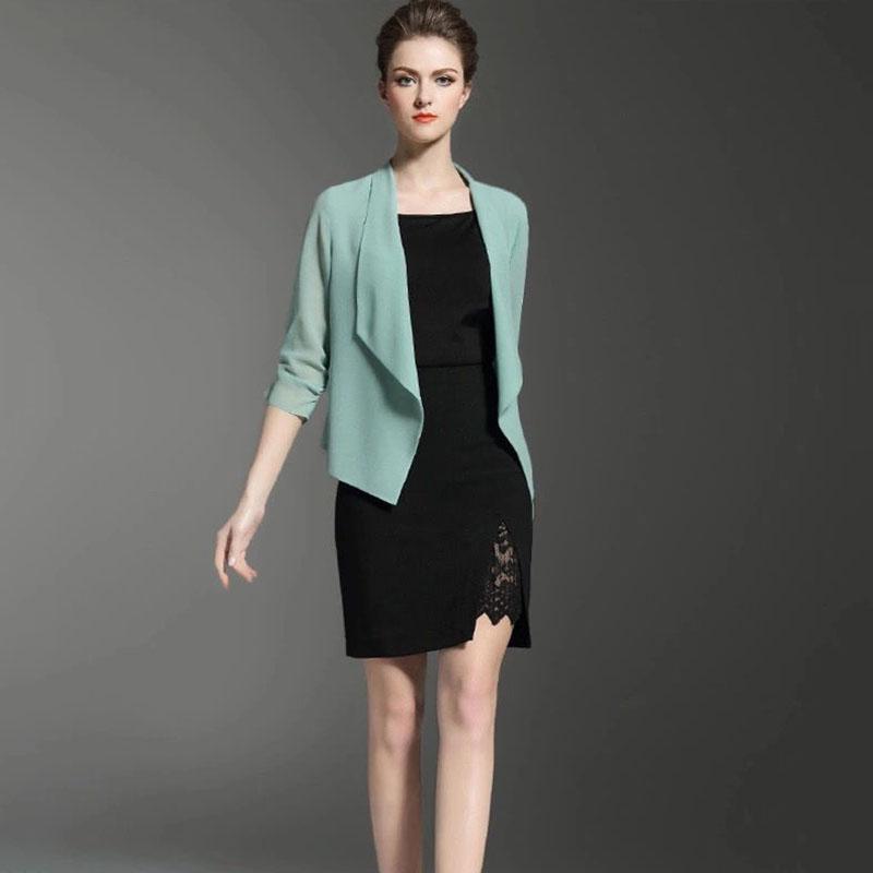 Chiffon Sun Protection Cardigan Thin Shawl Short Coat Ladies Loose Long Sleeve Jacket Lightweight Breathable Top