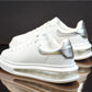 Men Women Sneaker White Leather Sports Shoes Couple Casual Shoes  Increased Running Shoes Unisex