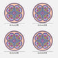1/2/4pcs Mandala Pattern Creative Silicone Coaster Household Anti-scalding Mat Coffee Drink Coaster