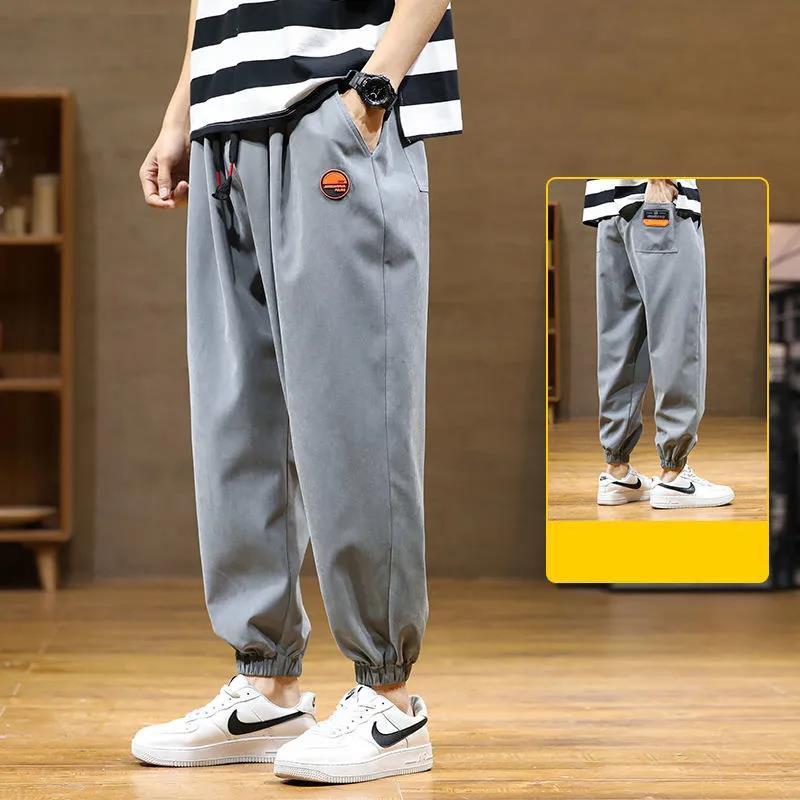 Spring and Autumn Summer Men's Sports Pants Trend All-match Cropped Pants Large Size Casual Pants
