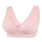 Ladies Front Button Underwear Cotton Vest Plus Size Thin Breathable Adjustable Bra