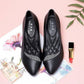 Spring and Summer Single Shoes Soft Bottom Shoes Thick with Casual Shoes Shallow Shoes Women's Shoes Black Leather Shoes